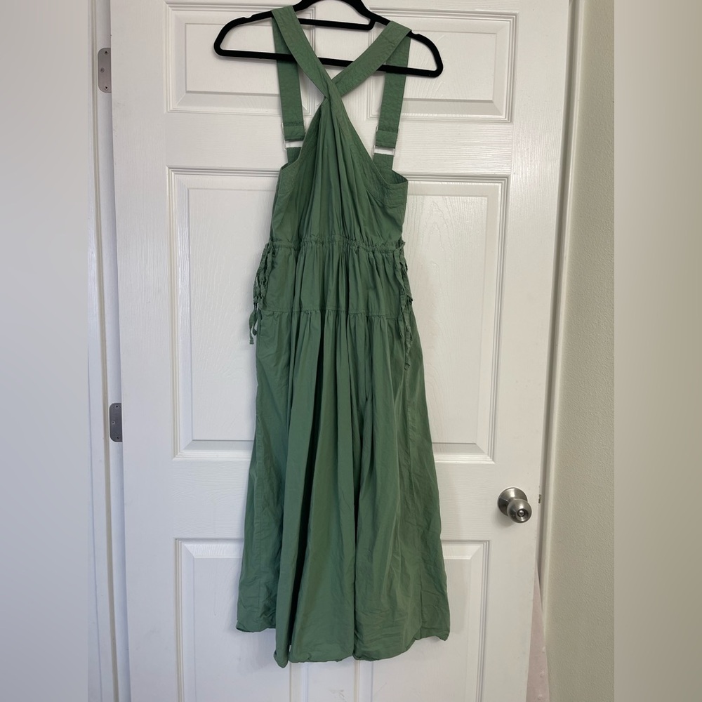 Madewell Poplin Halter Tiered Midi Dress | Size 4